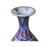 Handmade Ceramic Red Blue White Dimensional People Vase Jar cs5133S