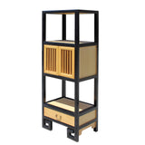 oriental cabinet - golden graphic - chinese scenery
