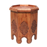 floral carving - south east asian - tray table