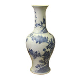 Chinese Vintage Blue White Porcelain Flower Birds Vase cs5202S