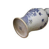 Chinese Vintage Blue White Porcelain Flower Birds Vase cs5202S