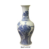 Chinese Vintage Blue White Porcelain Flower Birds Vase cs5202S