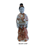 Oriental Vintage Ceramic Standing Lady Holding Dish Figure cs5221S