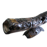 bamboo art - bamboo carving figure - oriental dragon figure