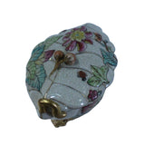 Vintage Oriental Handmade White Crackle Porcelain Box Container cs5274S