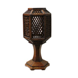 candle holder - wood table lamp - Chinese lamp