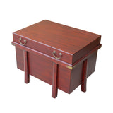 Asian Brown Stain Korean Style Trunk Storage Chest Table cs5312S