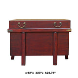 Asian Brown Stain Korean Style Trunk Storage Chest Table cs5312S