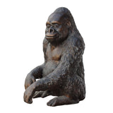 Large Size Handmade Brown Bronze Metal Ape Monkey Figure cs5315S