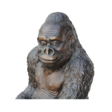 Large Size Handmade Brown Bronze Metal Ape Monkey Figure cs5315S
