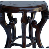 Chinese Brown Wood Round Tall Table Top Stand Display Easel 4.5" cs5320BS