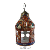 Chinese Vintage Handmade Red Ceramic Birdcage Shape Display Figure cs5330S