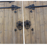 Chinese Vintage Iron Hardware Door Gate Wall Tall Panel cs5352S