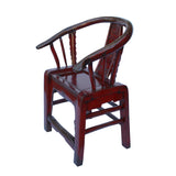 armchair - ox blood red lacquer - Chinese armchair