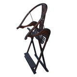 Chinese Elm Wood Horseshoes Curved Back Folding Armchair cs5369S