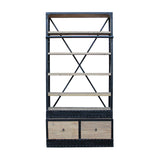 industrial style - bookcase - driftwood display cabinet