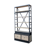 industrial style - bookcase - driftwood display cabinet