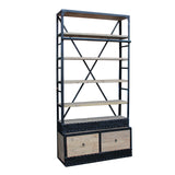 industrial style - bookcase - driftwood display cabinet