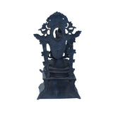 Vintage Iron Metal Finish Rustic Kwan Yin On Pedestal Statue cs5456S