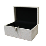 Oriental Deer Head Accent Cream White Rectangular Container Box cs5522S