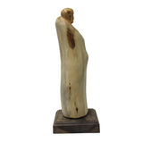 Chinese Cypress Wood Carved Irregular Shape Happy Buddha Statue cs5551S