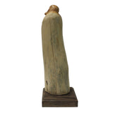 Chinese Cypress Wood Carved Irregular Shape Happy Buddha Statue cs5551S
