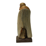 Chinese Cypress Wood Carved Irregular Shape Happy Buddha Statue cs5557S