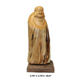 Chinese Cypress Wood Carved Irregular Shape Happy Buddha Statue cs5557S