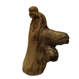 Chinese Cypress Wood Carved Irregular Shape Happy Buddha Statue cs5562S