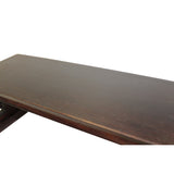 Brown Rosewood Oriental Ru Yi Carving Rectangular Display Table Stand cs5590S
