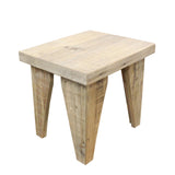 rough stool - raw wood side table - rustic wood stand