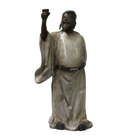 ancient scholar - oriental ceramic figure - chinese old man