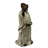 Chinese Oriental Ceramic Vintage Finish Ancient Scholar Old Man Figure cs5612S