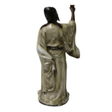 Chinese Oriental Ceramic Vintage Finish Ancient Scholar Old Man Figure cs5612S