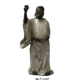 Chinese Oriental Ceramic Vintage Finish Ancient Scholar Old Man Figure cs5612S