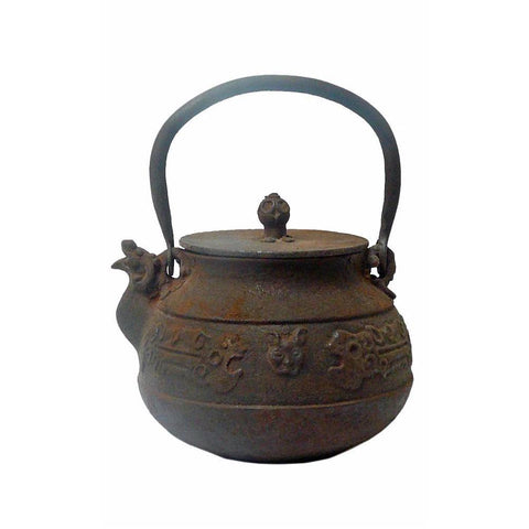 vintage iron teapot