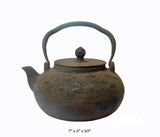 Rustic Handmade Vintage Chinese Heavy Iron Teapot Display Decor cs562S