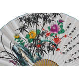 Chinese Handmade Fan Shape Flower Theme Paper Painting cs5633S