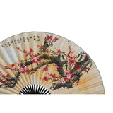 Chinese Handmade Fan Shape Blossom Flowers Theme Paper Painting cs5638S
