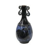 Chinese Ware Black Blue Glaze Ceramic Jar Vase Display Art cs5653S