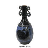 Chinese Ware Black Blue Glaze Ceramic Jar Vase Display Art cs5653S