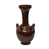 Chinese Ware Blood Brown Glaze Ceramic Jar Vase Display Art cs5657S