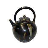 Chinese Ware Brown Black Glaze Ceramic Jar Vase Teapot Display Art cs5662S