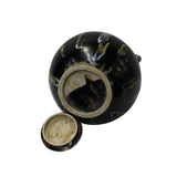 Chinese Ware Brown Black Glaze Ceramic Jar Vase Teapot Display Art cs5662S