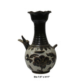 Chinese Ware Brown Black Glaze Ceramic Jar Vase Display Art cs5665S