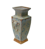 Chinese Rustic Light Blue Glaze Ceramic Vase cs567-16S