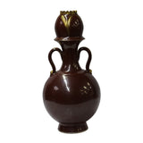 Ceramic Vase - brown Vase - Chinese scenery