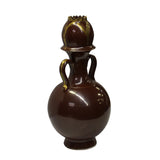 Chinese Ware Blood Brown Glaze Ceramic Jar Vase Display Art cs5672S