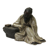 Chinese Oriental Ceramic Vintage Finish Ancient Scholar Old Man Figure cs5674S