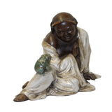 Chinese Oriental Ceramic Vintage Finish Ancient Old Man Toad Figure cs5675S